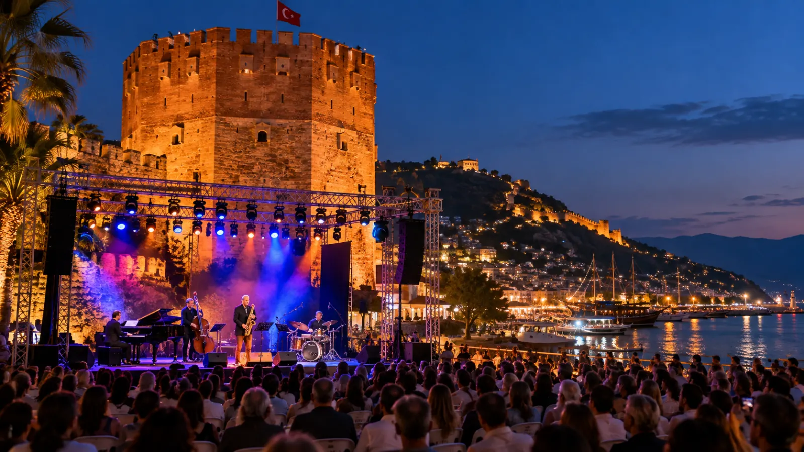 20. Alanya Uluslararası Caz Festivali Kızılkule'de Başladı
